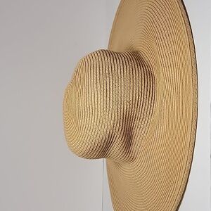 Sun N' Sand Headwear Paperbraid Wide Brim Floppy Sun Beach Hat Woven Natural OS